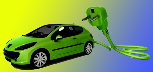 Зеленый электромобиль